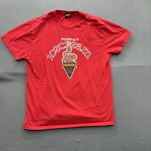Icecream Shirt Mens Large Red Snake Ice Cream Cone Graphic Tee Streetwear